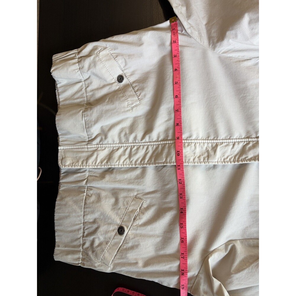Marrakech Anthropologie Cropped Utility Bomber Jacket XS EUC Beige Lightweight - Picture 7 of 9